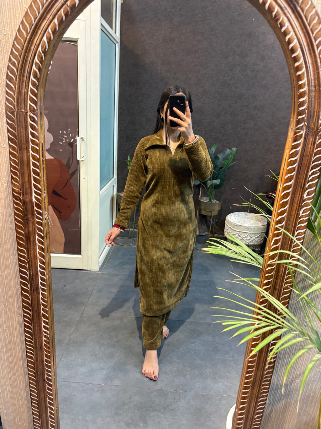 Mehendi green warm coord set