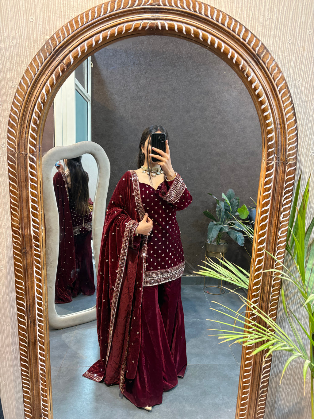 Wedding wear velvet set