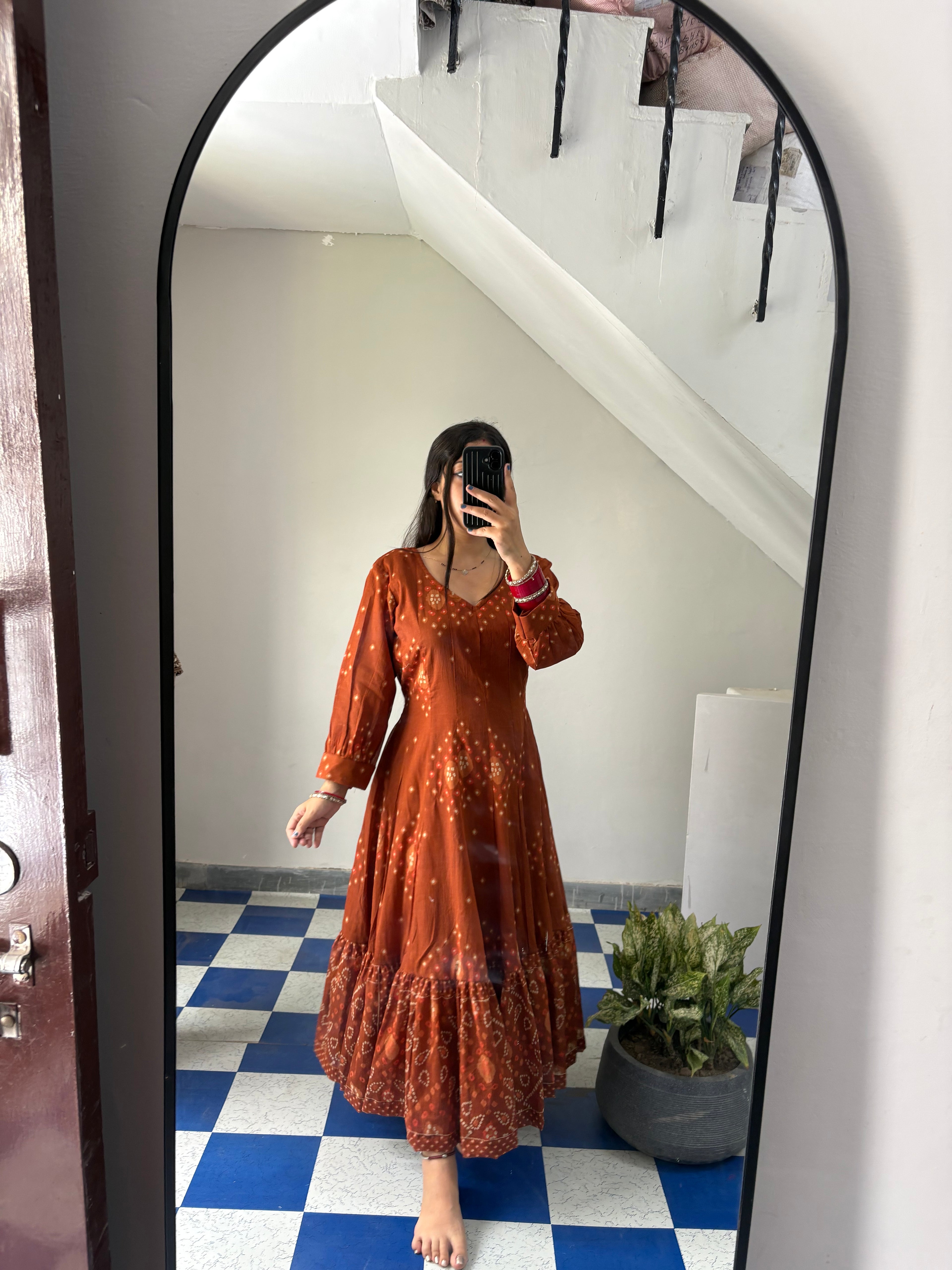 Mul bandhani dress