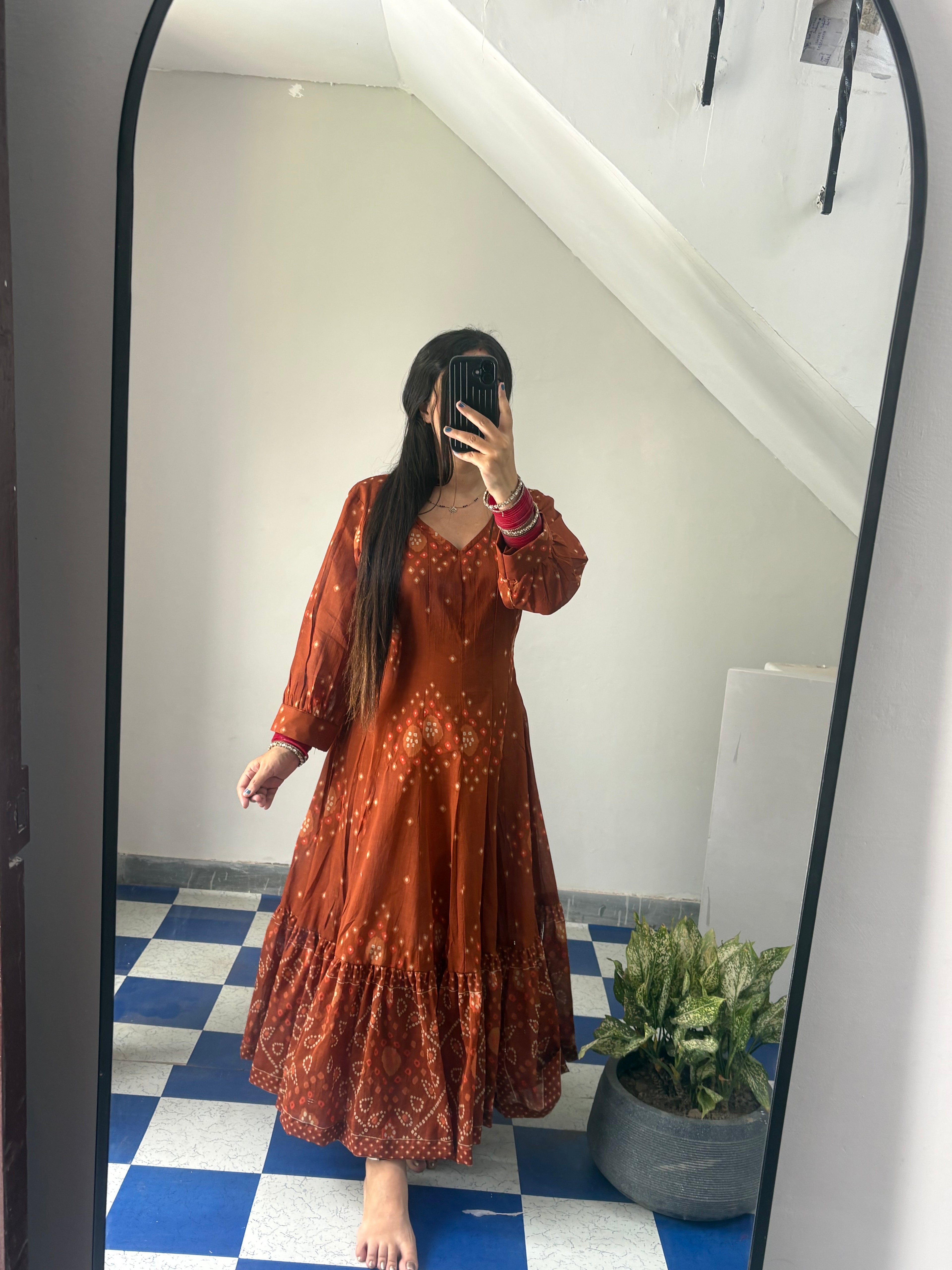 Mul bandhani dress