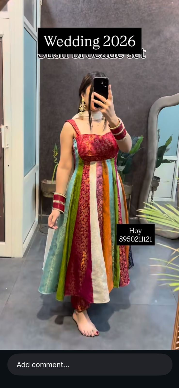 Brocade multicolour  set