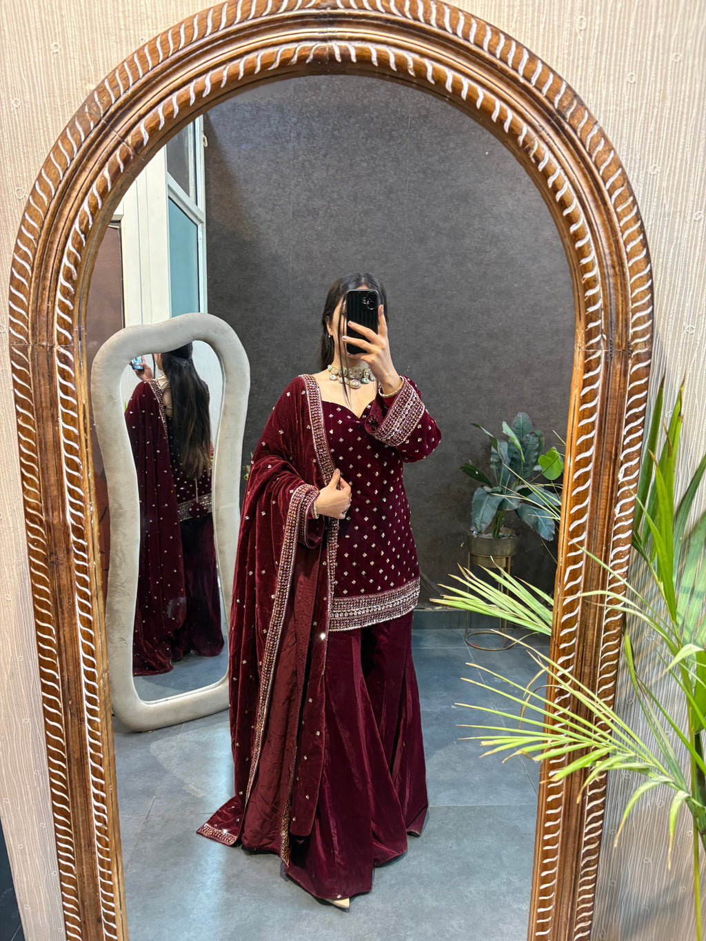 Wedding wear velvet set