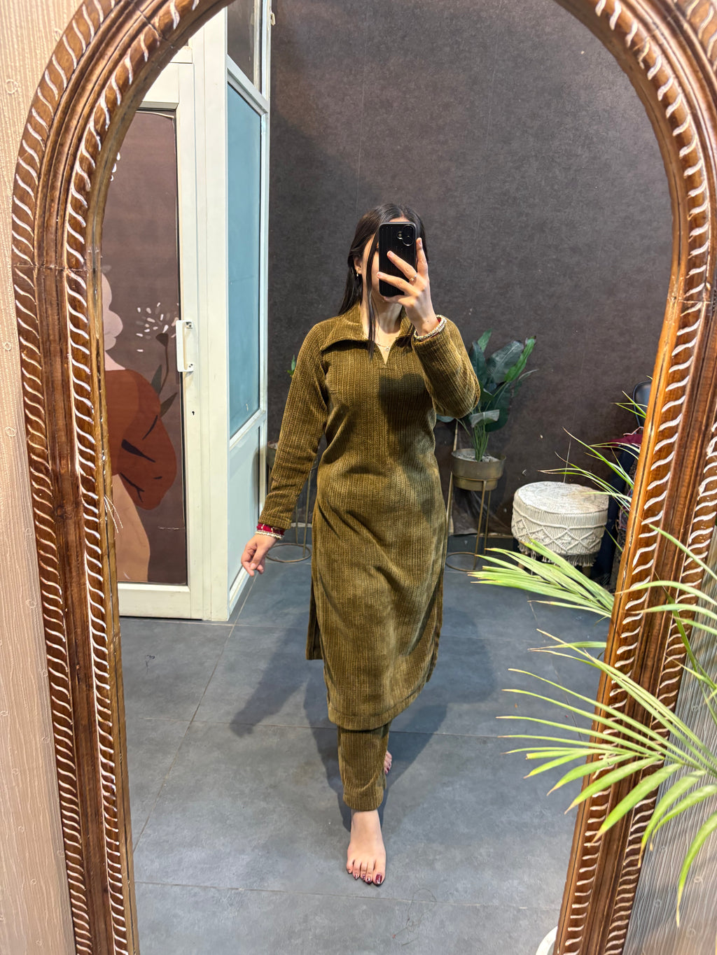 Mehendi green warm coord set