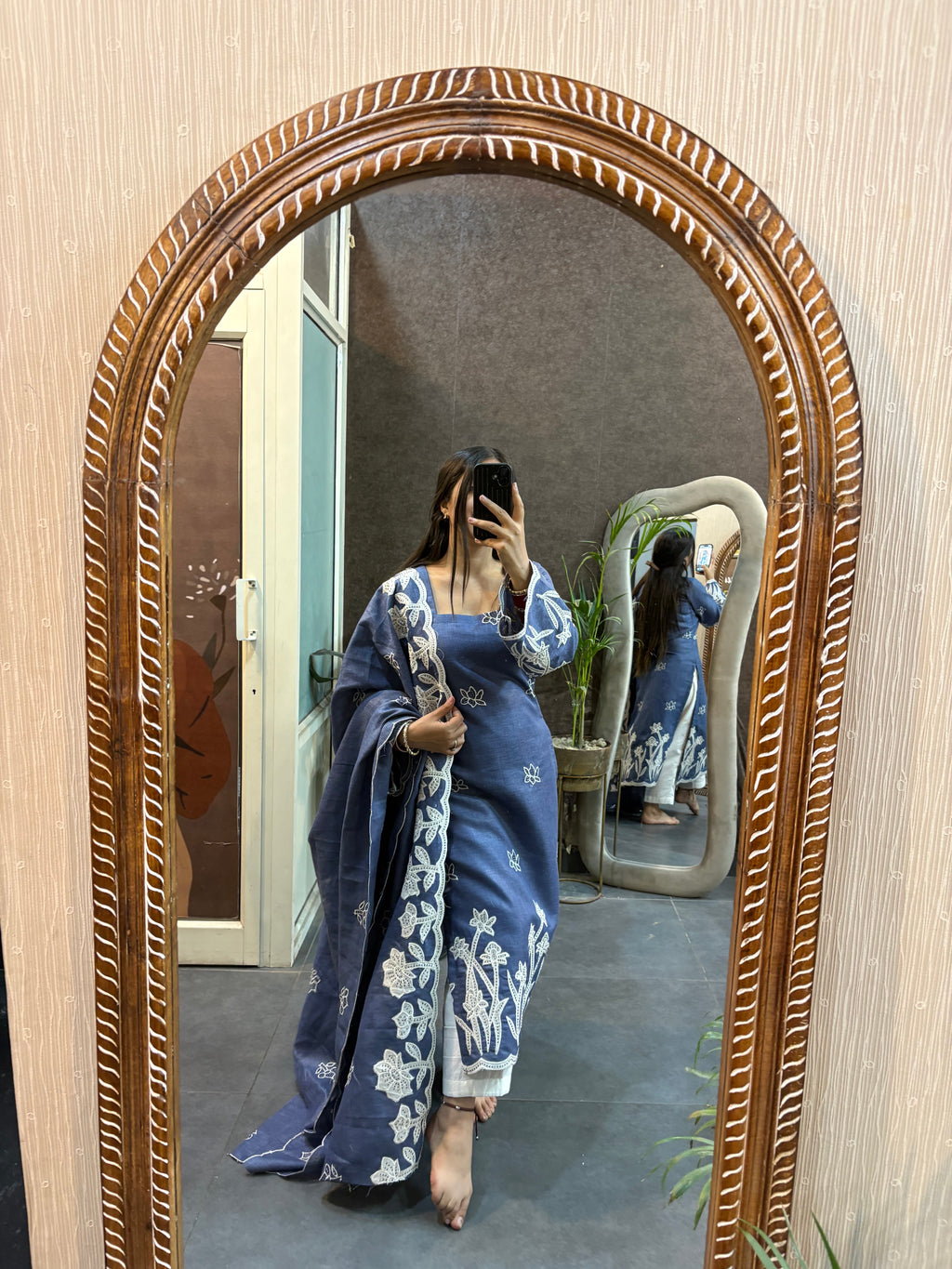 Denim suit set
