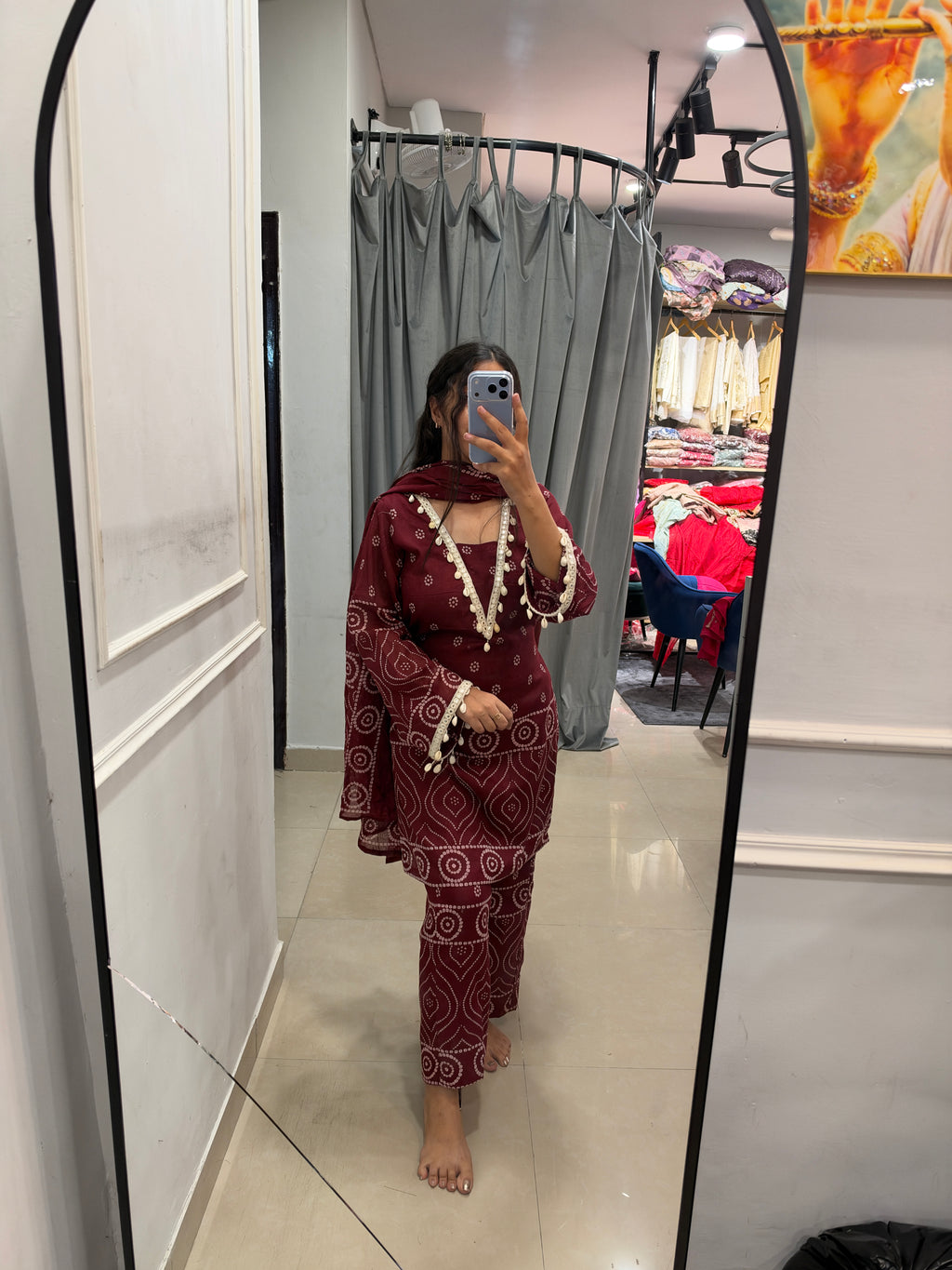 Bandhni mul set
