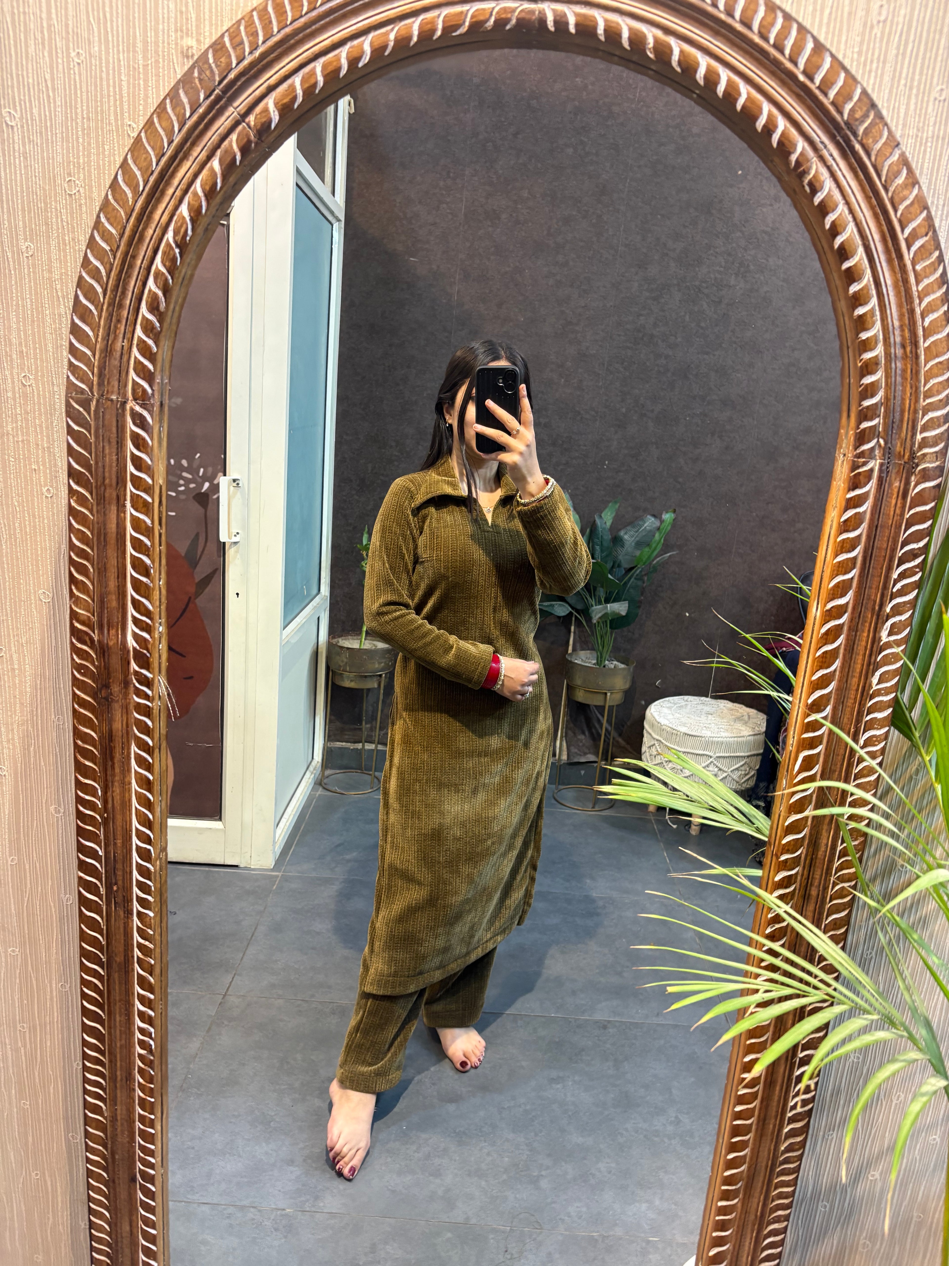 Mehendi green warm coord set