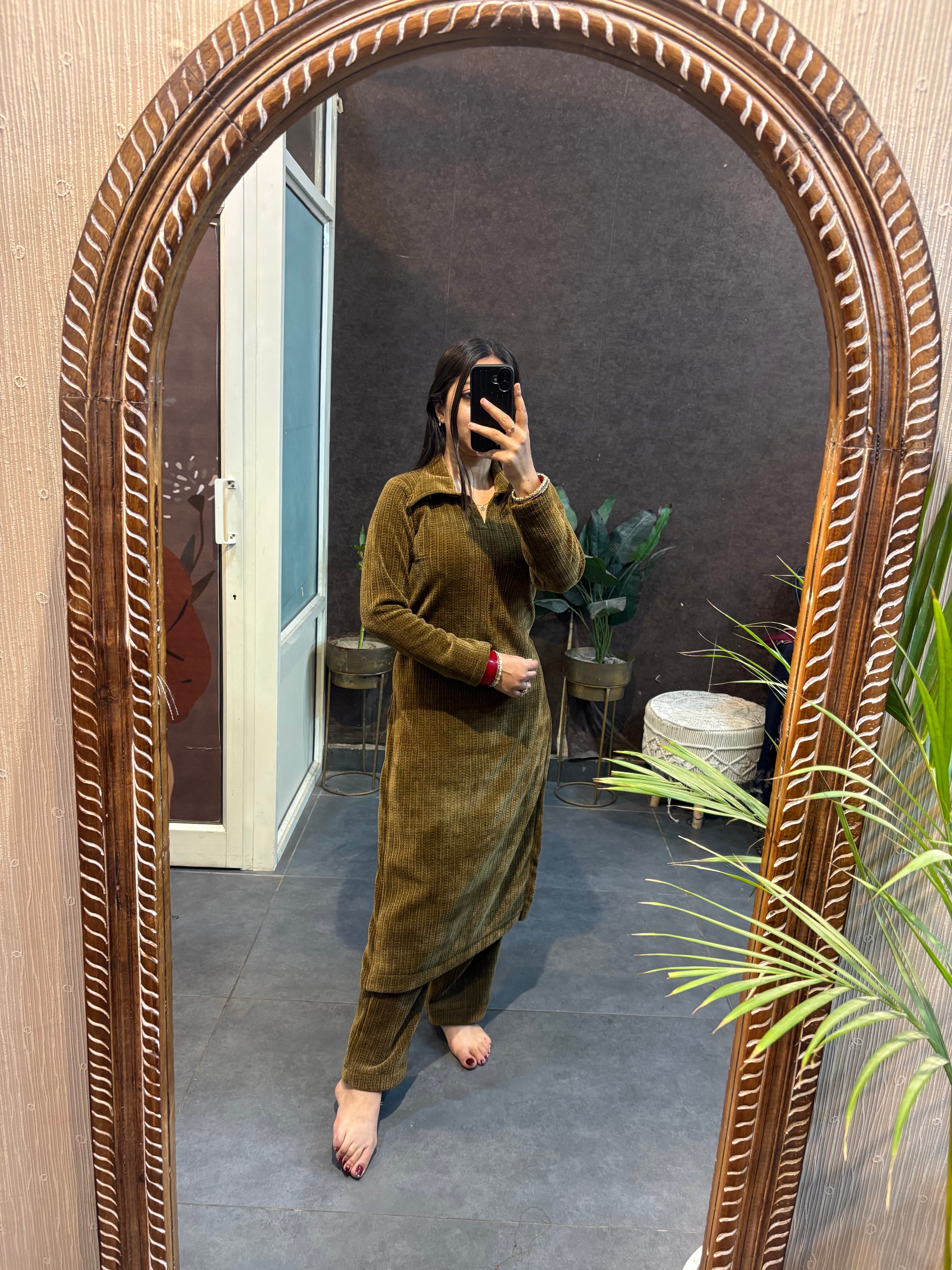 Mehendi green warm coord set