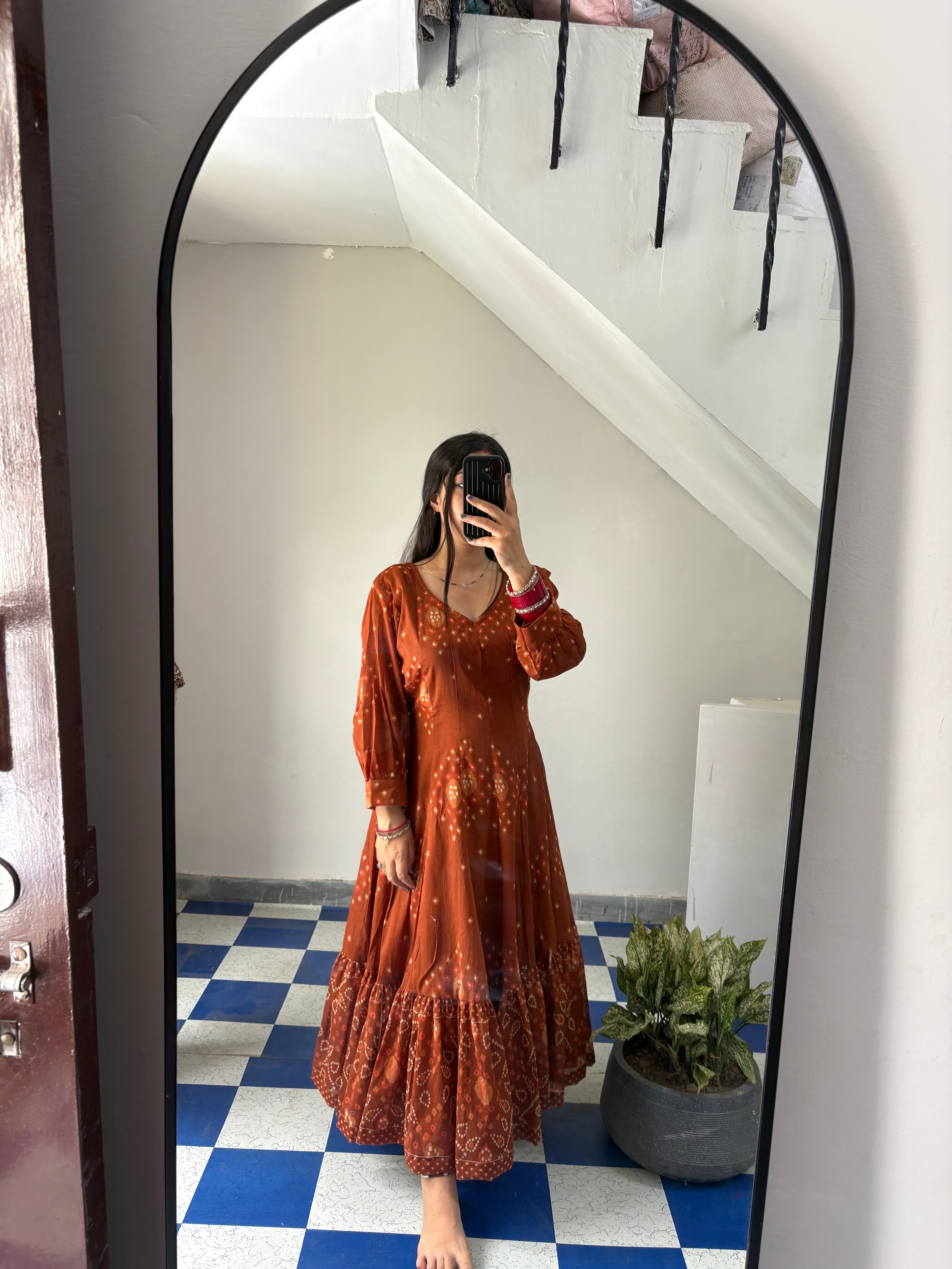 Mul bandhani dress