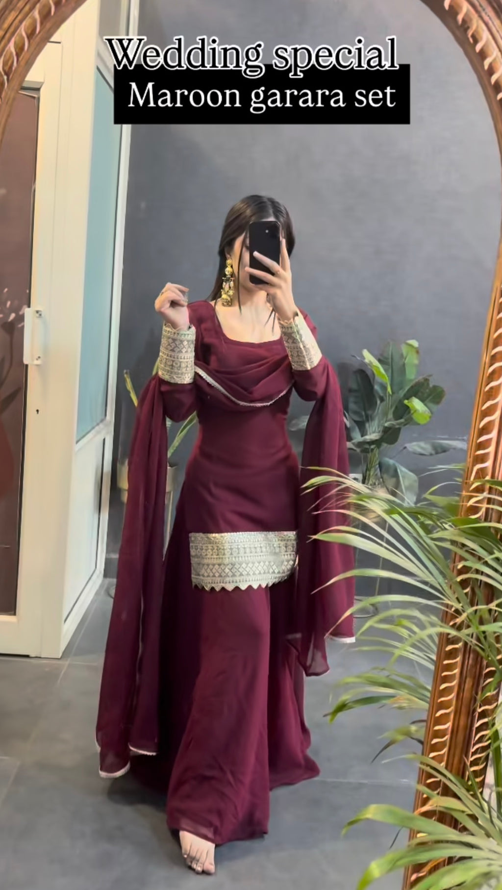 Viscose gorgette garara set