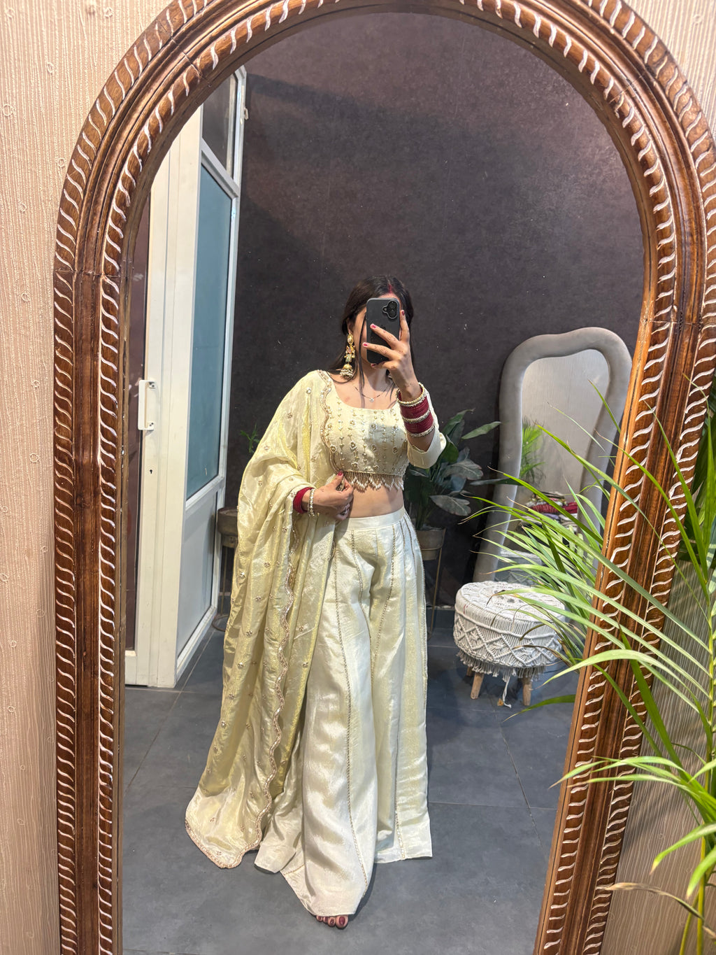 Designer Embellished Kali Sharara Set