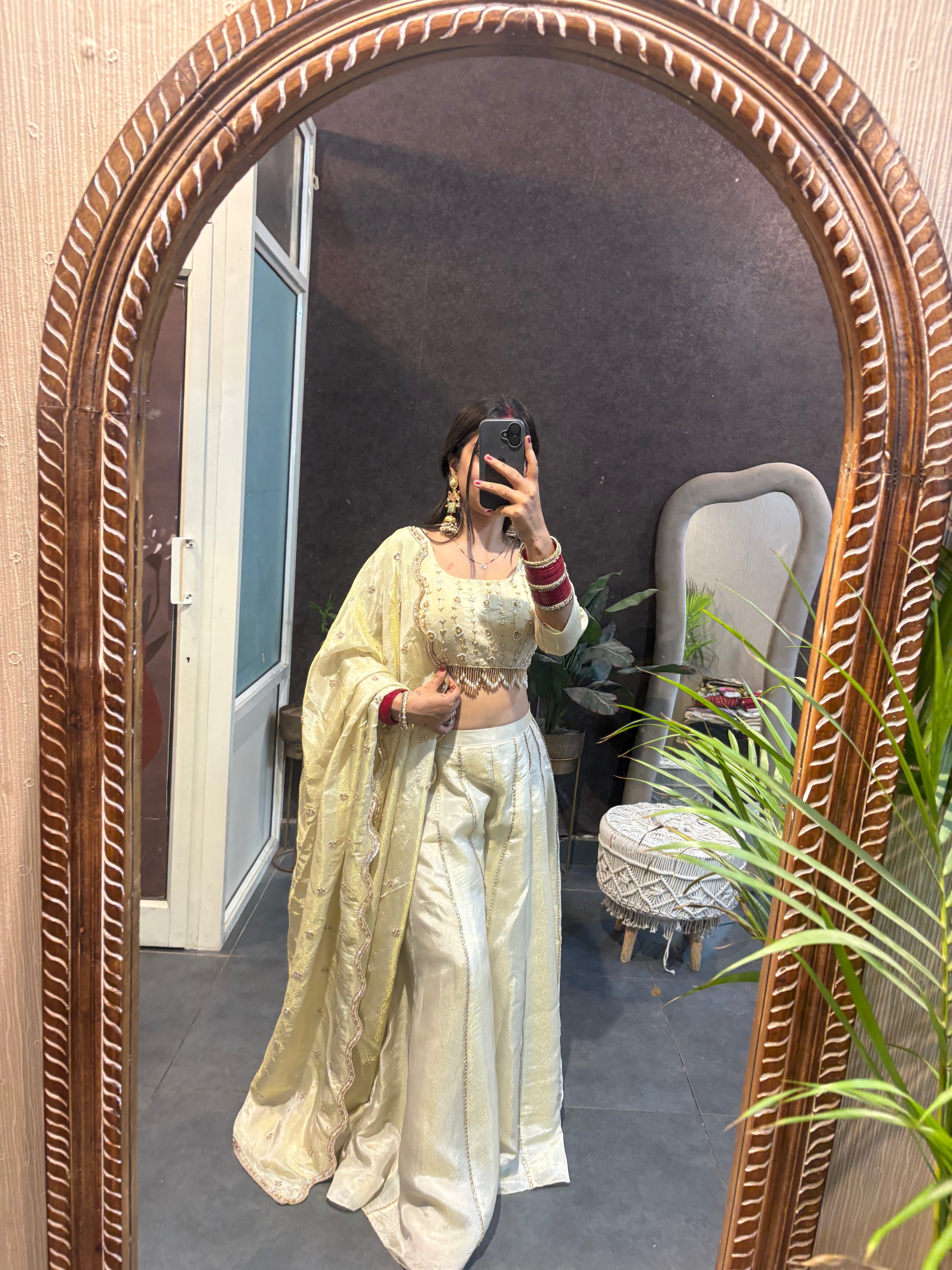 Designer Embellished Kali Sharara Set