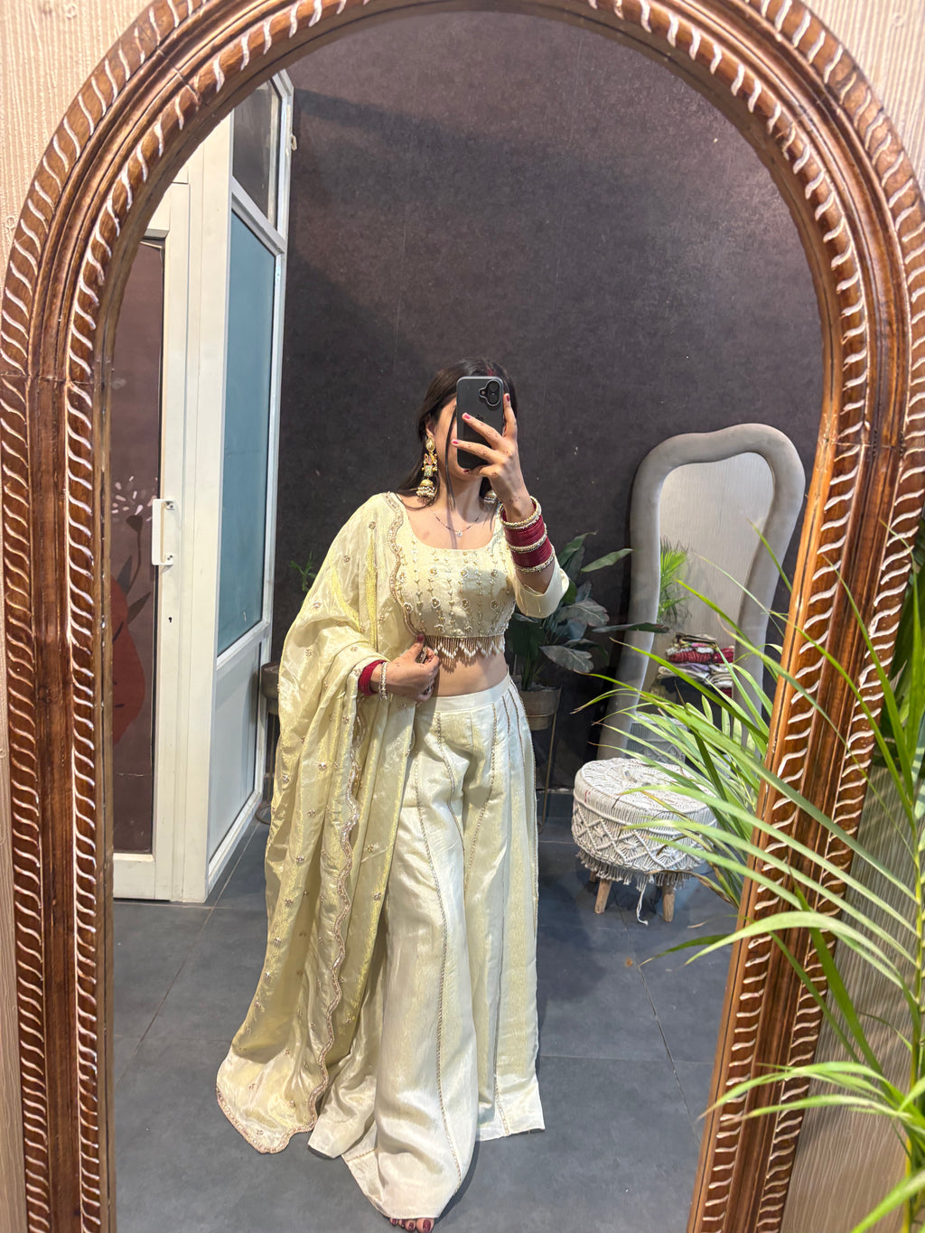 Designer Embellished Kali Sharara Set