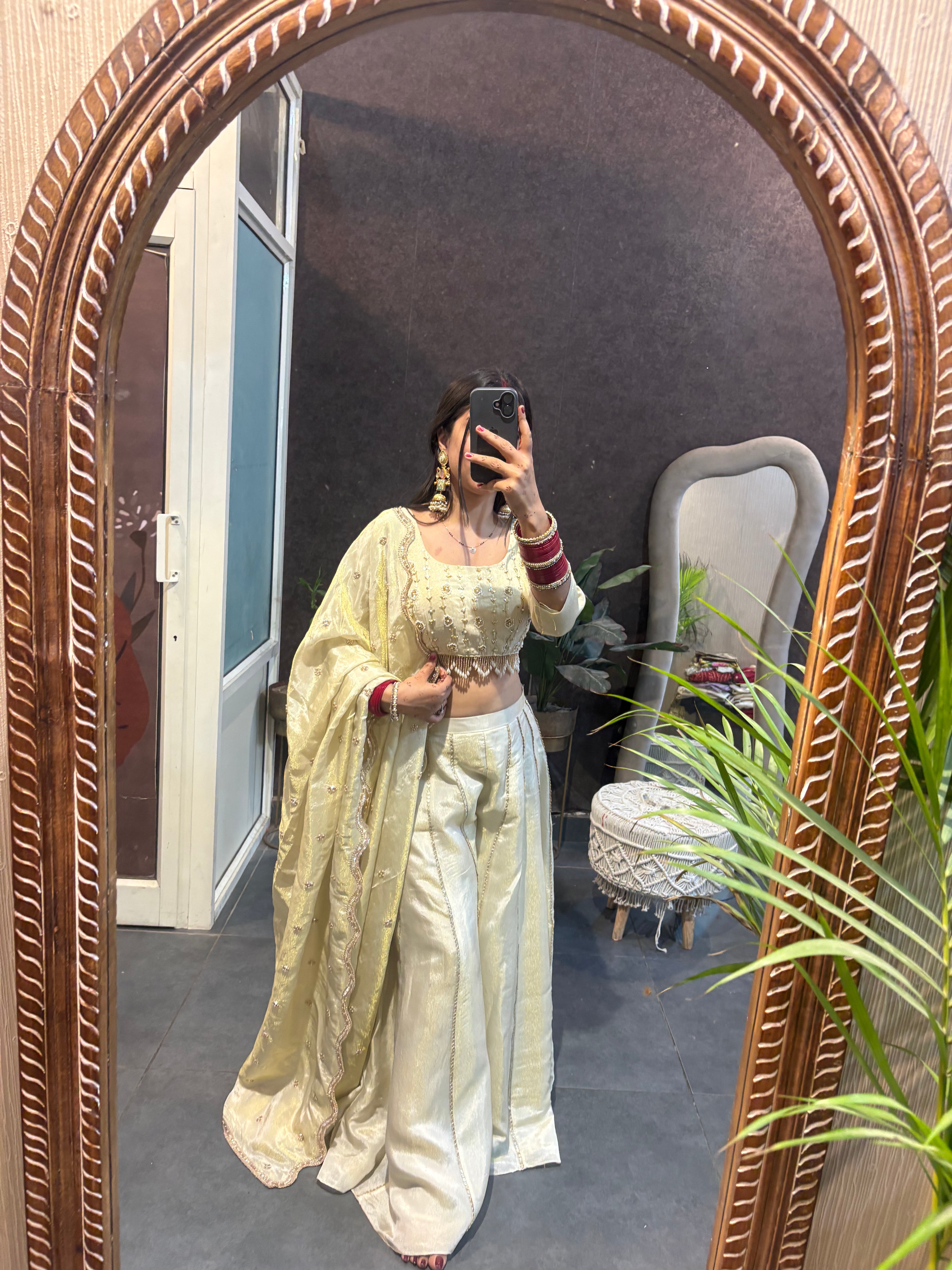 Designer Embellished Kali Sharara Set