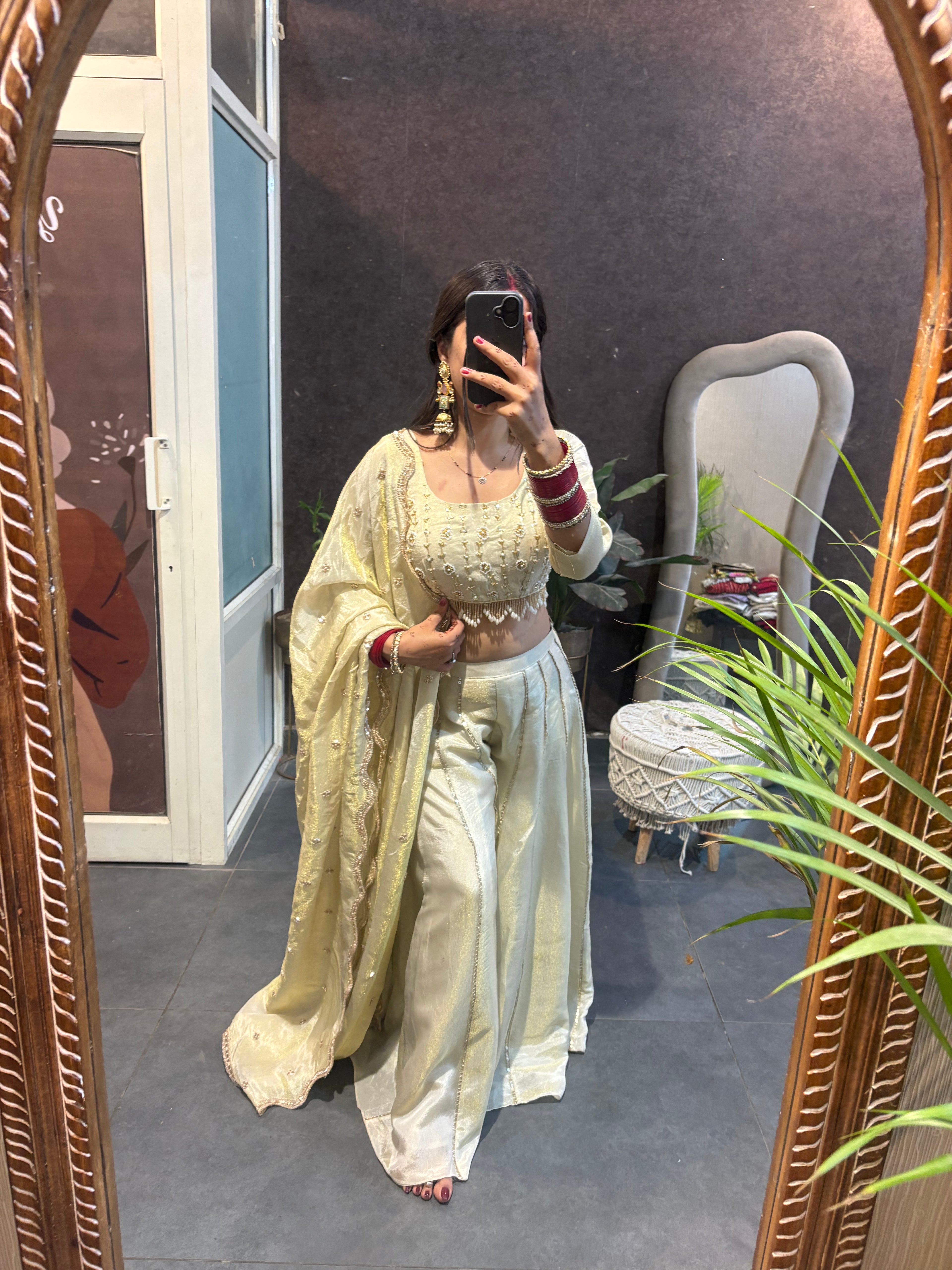 Designer Embellished Kali Sharara Set