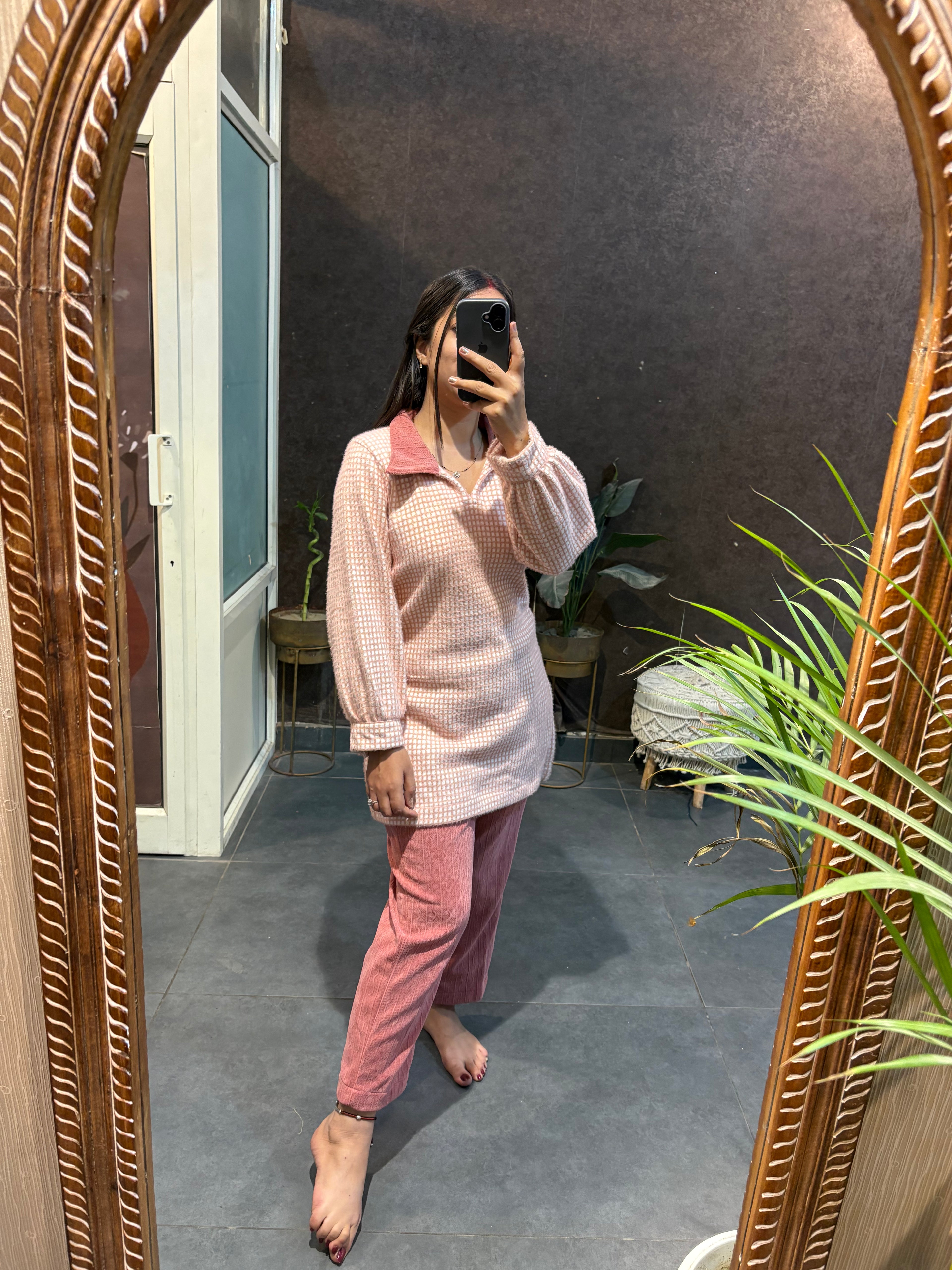 Pink Woolen Co-ord Set