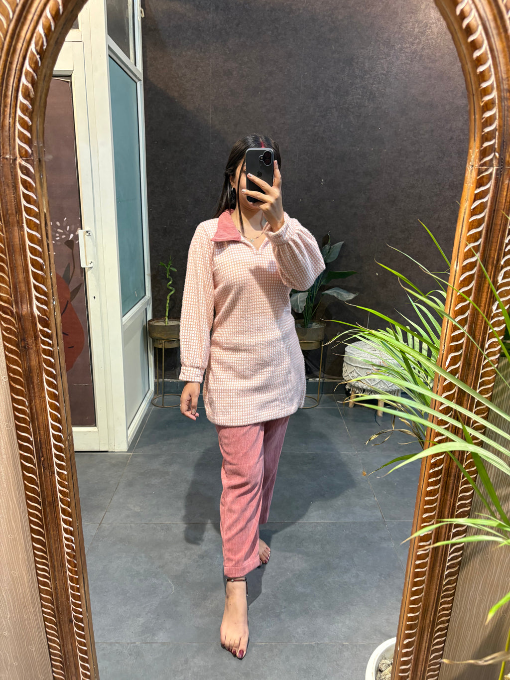 Pink Woolen Co-ord Set
